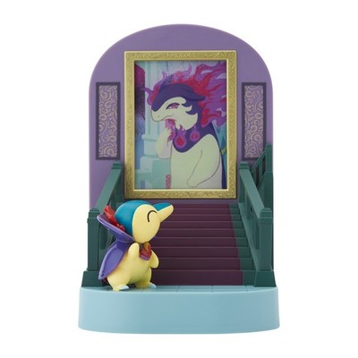 Pokemon Center Cyndaquil Typhlosion Halloween Ghost Chateau Diorama LED Figur