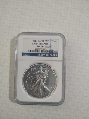 2014 $1 American Silver Eagle MS69 Early Releases NGC