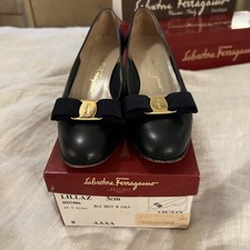 Salvatore Ferragamo Vintage Womens Narrow Fit 3cm Heel Lillaz 8AAAA