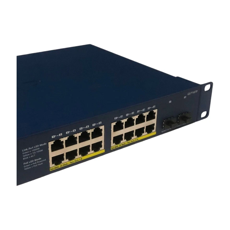 NETGEAR 18-Port PoE Gigabit Ethernet Smart Switch (GS716TP) - Image 2 of 4