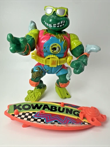 Vintage 1990 TMNT Mike The Sewer Surfer Teenage Mutant Ninja Turtles Playmates