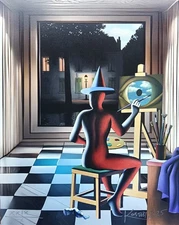 Mark Kostabi - Fine Art Giclee on Numbered and Signed Cardboard