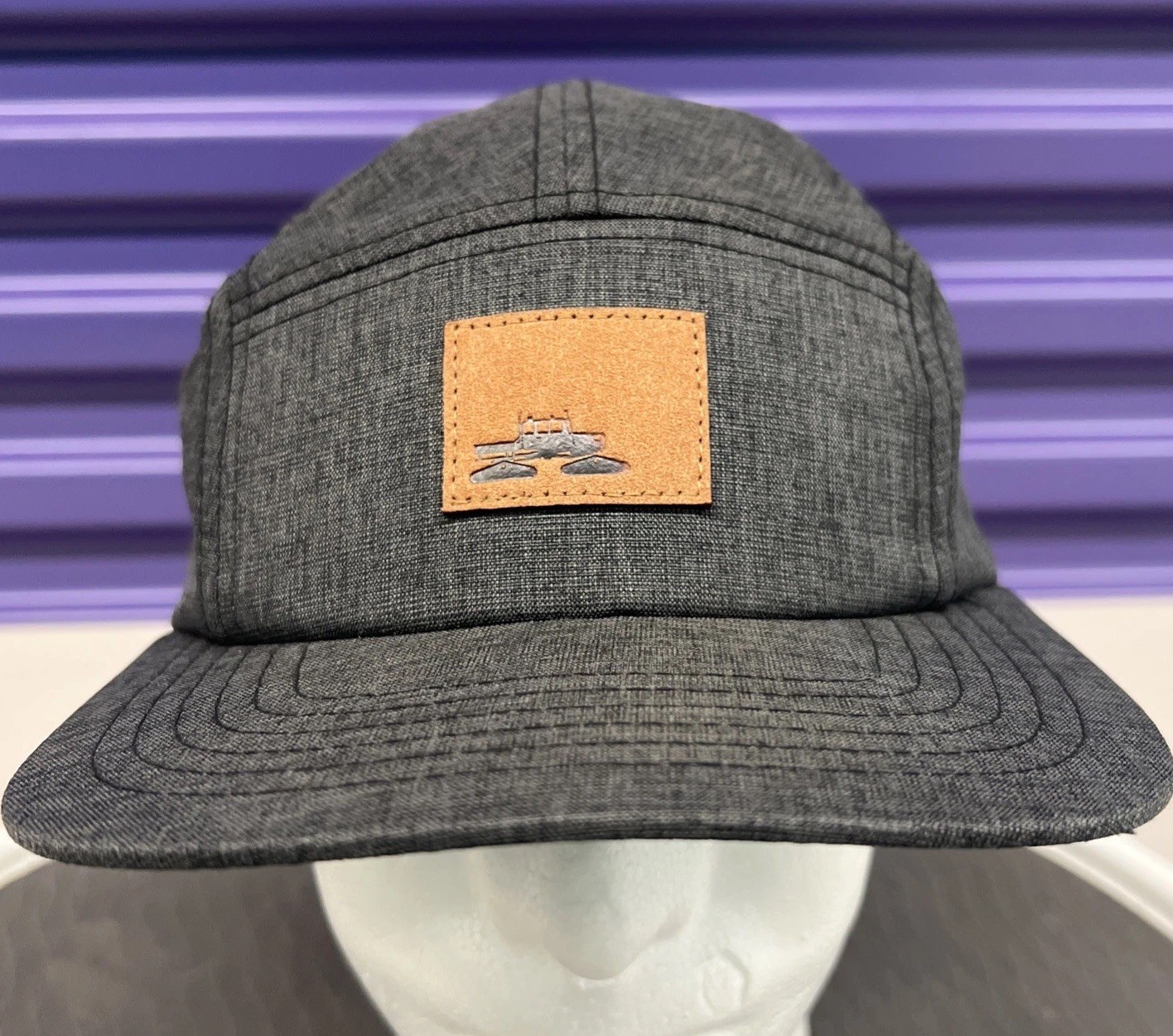 Spacecraft 5 Panel Hat Leather Strapback Patch EX… - image 1