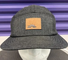 Spacecraft 5 Panel Hat Leather Strapback Patch EXCELLENT Custom Crowns Rare