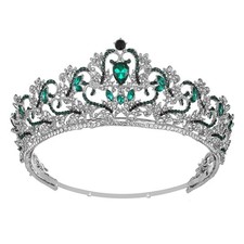 6.9cm Tall Crystal Tiara Crown Queen Princess Pageant Adjustable For Women