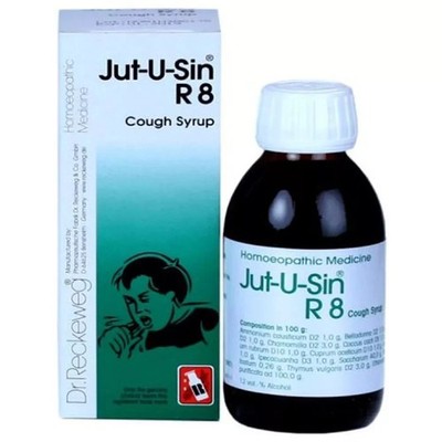 Made in Germany  Reckeweg R 8  Jut-U-Sin Cough Syrup 150ml Free Shipping