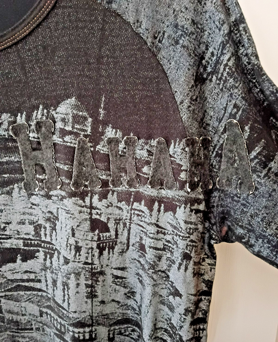 Camiseta Y2K Custo Barcelona Manga Larga Gráfica Fantasía Paisaje Urbano 3D Ha Ha Ha - Imagen 5 de 10