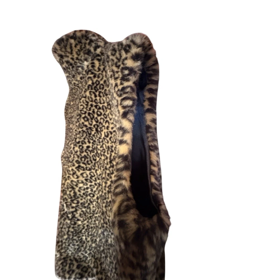 Cejon Accesorios Talla XL Imitación Piel Estampado Leopardo Chaleco Sin Mangas Cremallera Frontal Completa Foto 4 de 4
