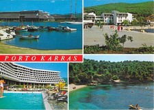 Cartolina Calcidica, complesso alberghiero Porto Karra - motivi