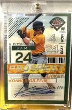 2024 Konnor Griffin  Panini Prospect Ticket Green Ice Auto RC #/25