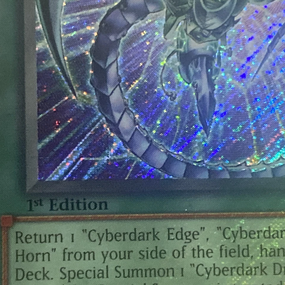 Yugioh Cyberdark Impact! Taev 1st Ed Nm Foil Line Error Misprint - Image 4 of 4