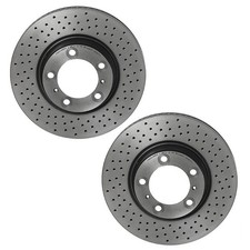 Brembo Pair Set Of 2 Front Drilled Pvt 330mm Brake Disc Rotors For Porsche 911