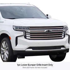 For Chevy Tahoe 21-24 APG 1-Pc Black 8x6 mm Horizontal Billet Bumper Grille