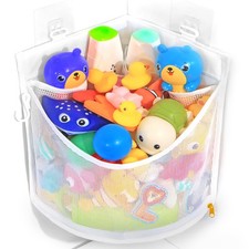 Bath Toy Organizer, Large Capacity Corner Hanging with Mesh bath toy storage,...