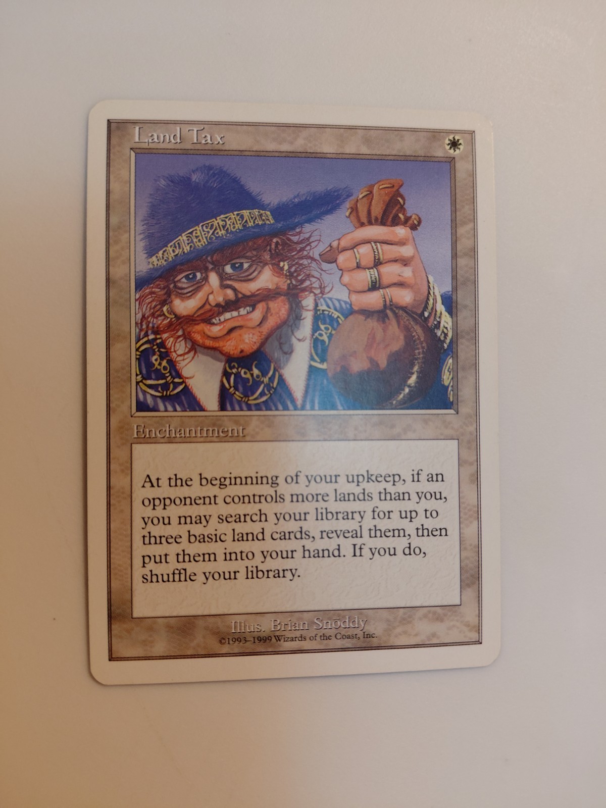 MTG Land Tax  4th Edition Regular Rare LP-NM