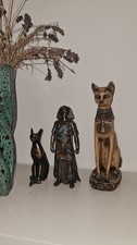 Ancient Egyptian Ornaments Bastet Cat and Sphinx Statue Collectables See Photos