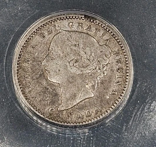 1886 (Large Knob 6) Canada 10 Cents | ANACS VF20 Details, Damaged - Image 4 of 4
