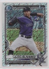 2021 Bowman Chrome Prospects Shimmer Refractor Helcris Olivarez #BCP-154 uk2