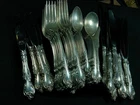 Vintage Gorham Sterling Silver Flatware Table Set for 8 + 1 (51) Pieces, Melrose