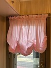 Croscill~Pink~White Stripe Ticking~Balloon Shade~Gathered Curtain~Sweet! — photo 1