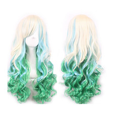 Women Wigs Long Hair Heat Resistant Spiral Curly Cosplay Wig Fashion Wavy Costum