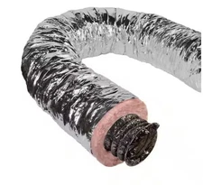 Master Flow 4 in. x 25 ft. Insulated Flexible Duct R8 Silver Jacket F8IFD4X300