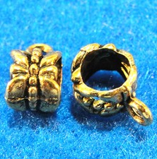 20Pcs. Tibetan Antique Gold FLOWER BAILS Pendant Charm Connectors Finding BA011