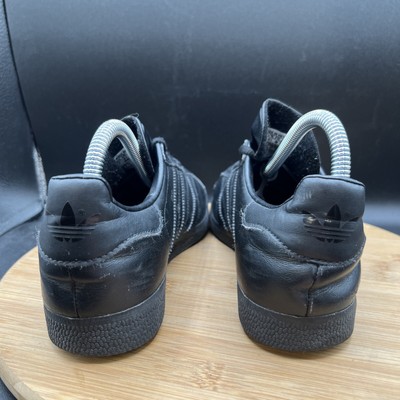 Adidas Mens Size 7 Gazelle Triple Black Leather Sneakers  display picture 2
