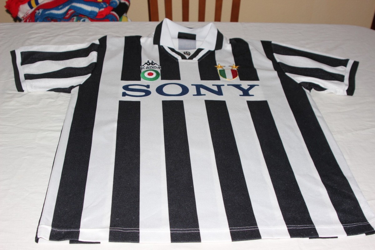 ウェア 95-96 Kappa JUVENTUS S/S Soccer Jersey Official Juventus 1995 1996 Kappa Brand T-Shirt Size L