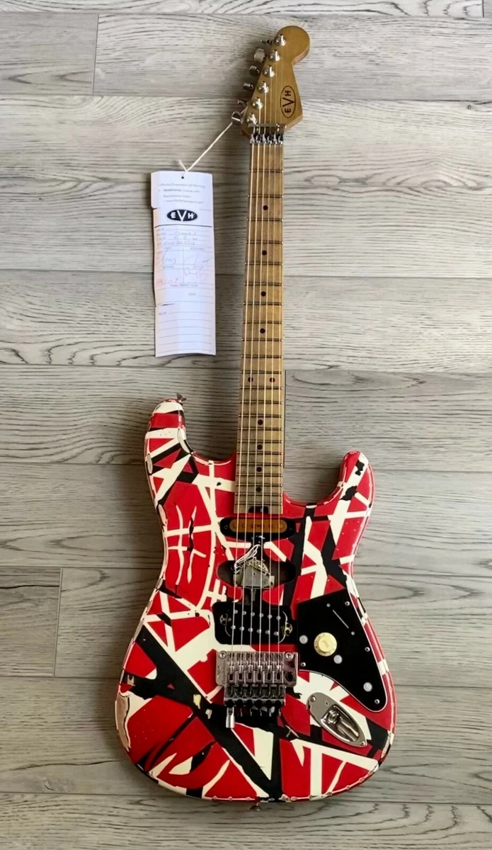 NEW EVH Striped Series Frankie relic d electric guitar R B W in