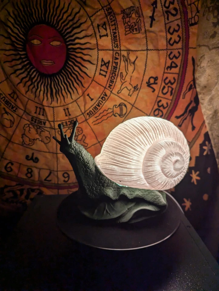 Lámpara Caracol Verde Bosque, Con Carcasa Blanca Lisa, Luz Nocturna, Luz de Estado de Aumento - Nueva Foto 3 de 4