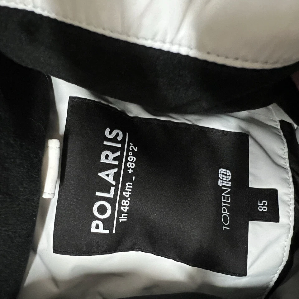 Top Ten Polaris Abrigo Largo Acolchado Plumón Pato Blanco Parka Marca Coreana Talla:s Foto 4 de 4