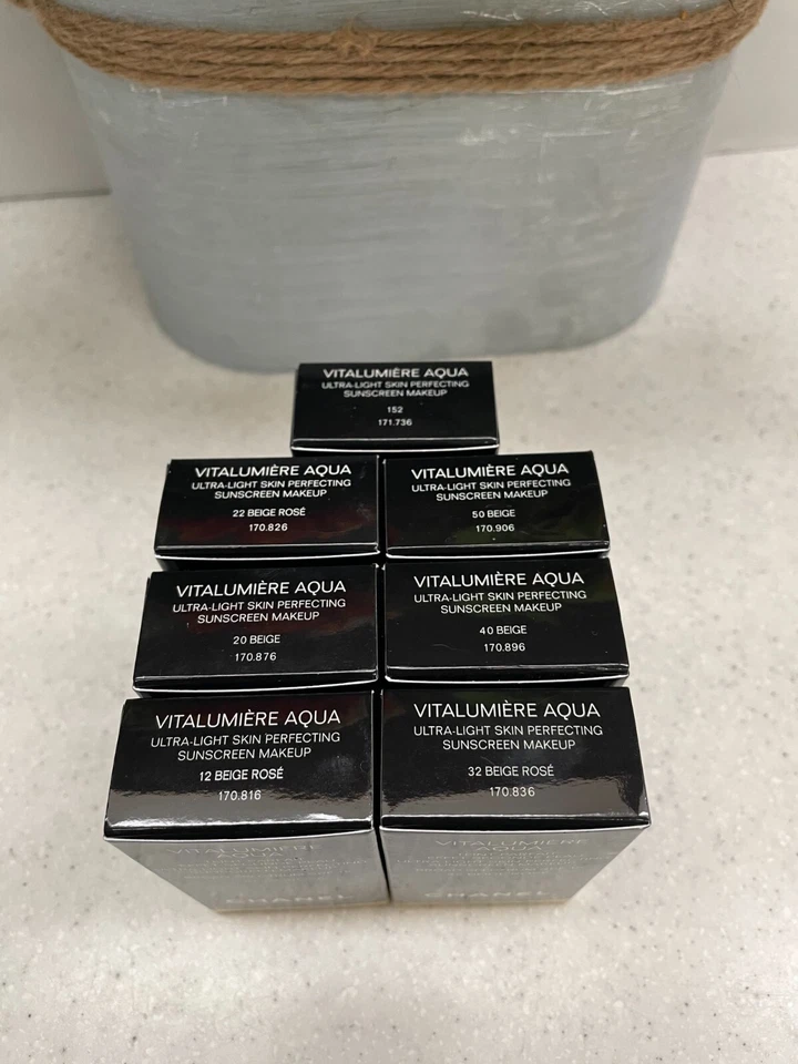 CHANEL VITALUMIERE AQUA Ultra-Light Skin Perfecting Sunscreen (You Pick) NIB - Image 2 of 3