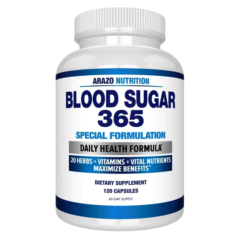 Arazo Nutrition Blood Sugar Support 20 Herbs & Multivitamin 120 Caps 60 Days