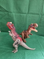 Mattel 2 Jurassic Park Electronic Roaring T-Rex Dinosaurs Toys Tested Works 2017