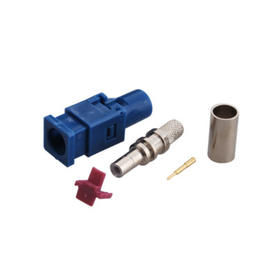 2x Fakra C Plug Crimp for LMR195 RG58 cable for GPS telematics or navigation
