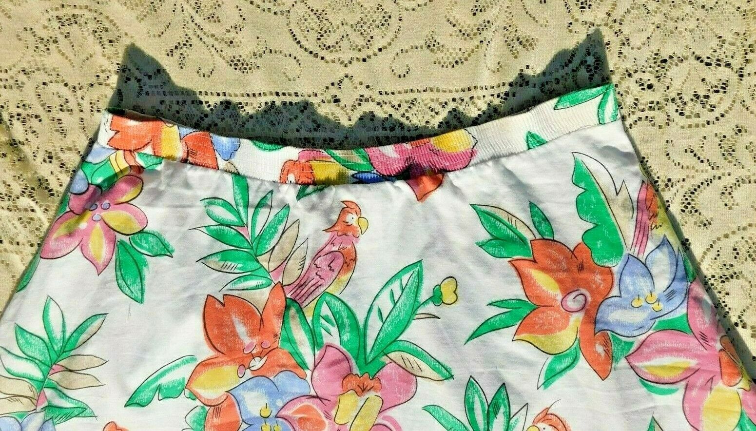 Vintage 1980's Koret Parrot Tropical Print Skirt … - image 9