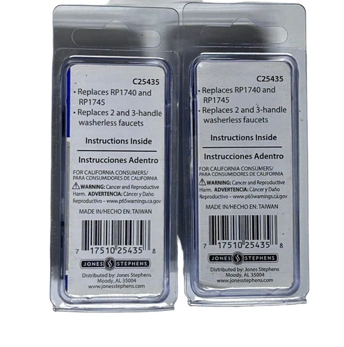 (2) C25435 Two or 3 Handle Hot & Cold Water Faucet Stem fits RP1740 and RP1745 - Picture 5 of 5