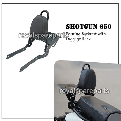 '' Schwarz Touring Rückenlehne Mit Gepäck Rack '' Fit für Royal Enfield Shotgun
