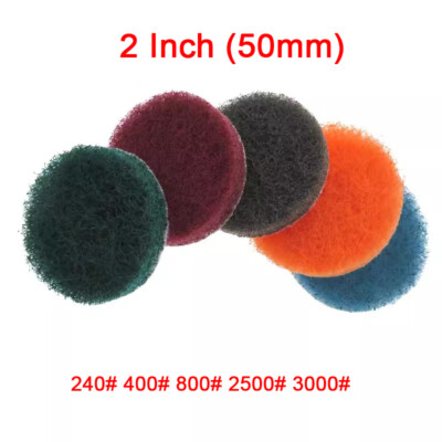 50mm 2'' Hook Loop Abrasive Sanding Discs Surface Conditioning Pads 240-3000 Grit