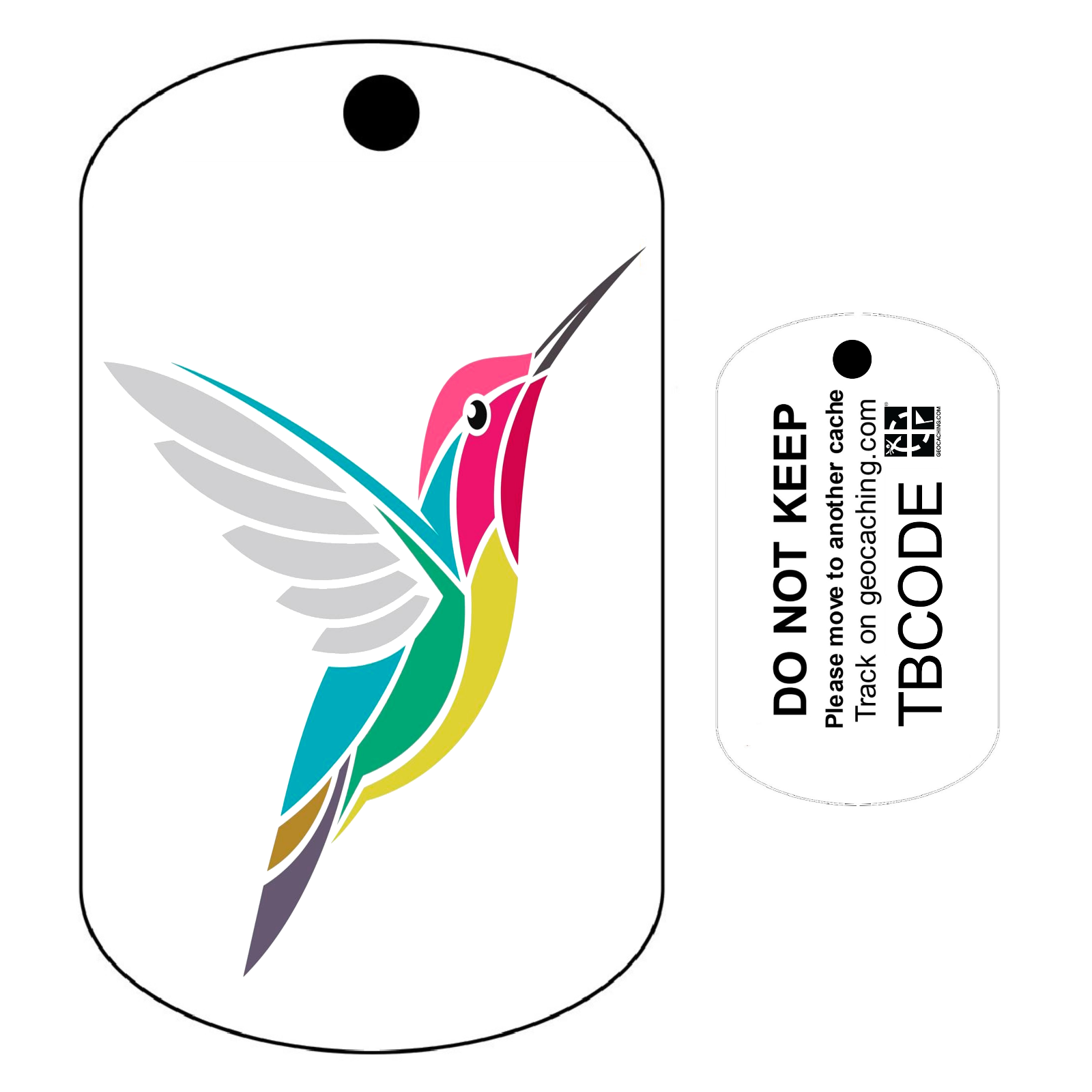 Harry the Hummingbird (Travel Bug) For Geocaching - Trackable Tag