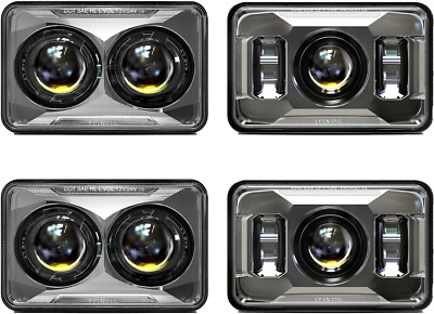 4X6 LED Headlights Hi/Lo Beam H4656 H4651 H4652 H4666 H6545 Rectangular Headligh