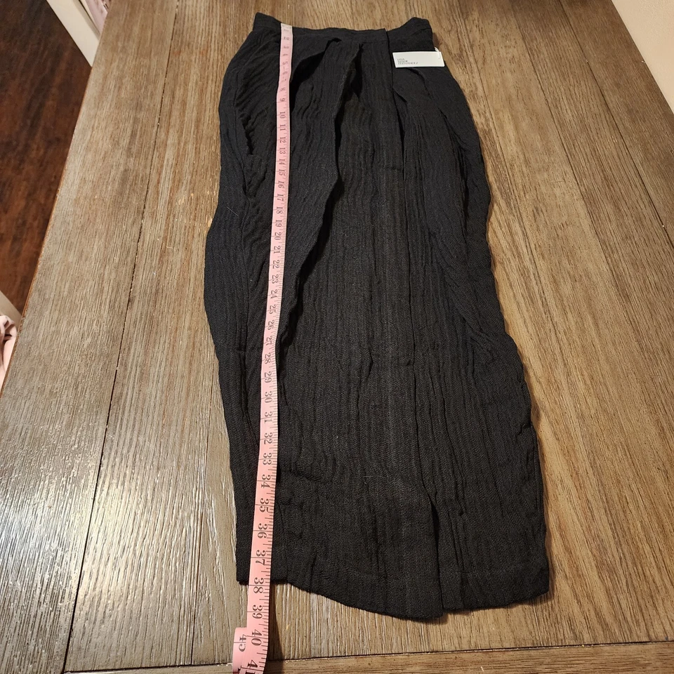 FALDA PAREO PLISADA LISA MARIE FERNANDEZ en GASA NEGRA NUEVA CON ETIQUETAS Talla 1 Foto 2 de 4