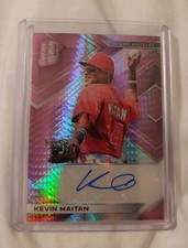KEVIN MAITAN 2018 SPECTRA PINK ROOKIE REFRACTOR AUTOGRAPH 19/35  Angels