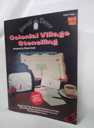Stencil Decor 1982 Colonial Village Stencil & Design Craft Book 7657 Plaid