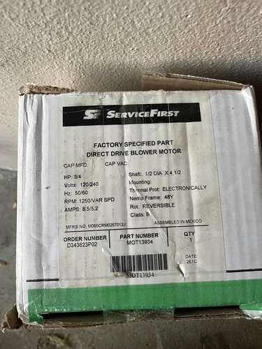 ServiceFirst/Trane blower motor
