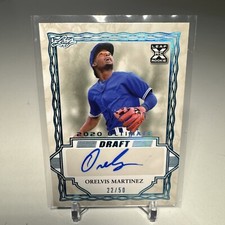 2020 Leaf Ultimate Draft Platinum Spectrum /50 Orelvis Martinez #BA-OM1 Auto