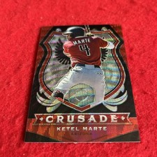 2020 Panini Crusade Ketel Marte #14 Ruby Wave Prizm (#’d 129/199)