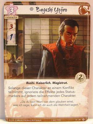Legend of the Five Rings LCG - 1x #028 Bayushi Yojiro - Für Ruhm und Ehre