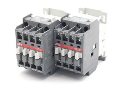 2x ABB N22E N22 E R80 220-230V 50Hz 230-240V 60 Hz 690V 16A Hilfsschütz -used-